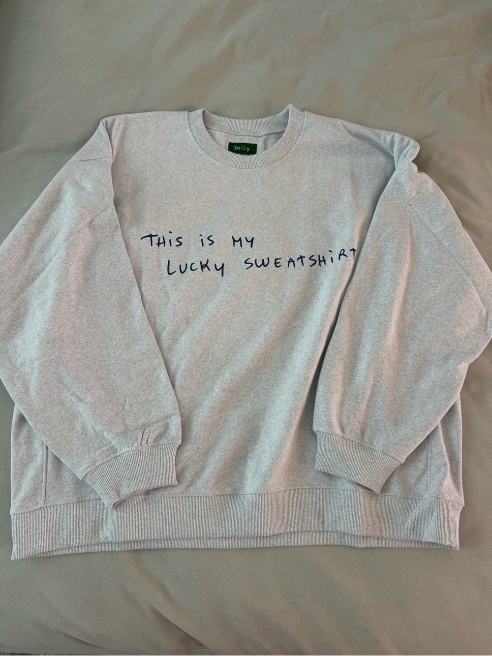 Daily Drills Lelu Oversized Fleece Crewneck in Heather Grey XS/S